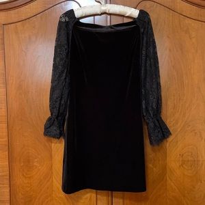 White House Black Market velvet cocktail dress.